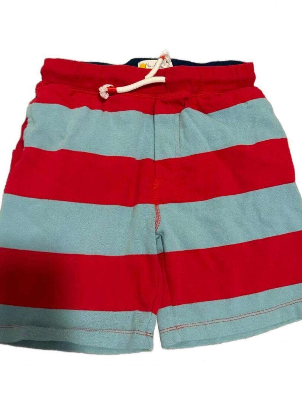 Mini Boden Boys 12Y (Large) Jersey Baggies Red and Blue Shorts